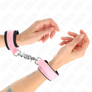 Handgelenkmanschetten – aus Neopren – Rosa – verstellbar – 22–34 cm