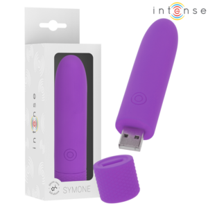 Symone USB Wiederaufladbarer – Bullet-Vibrator – Lila – 10 × 2,2 cm