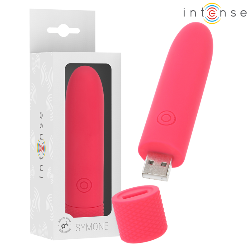 Symone USB Wiederaufladbarer – Bullet-Vibrator – Rot – 10 × 2,2 cm