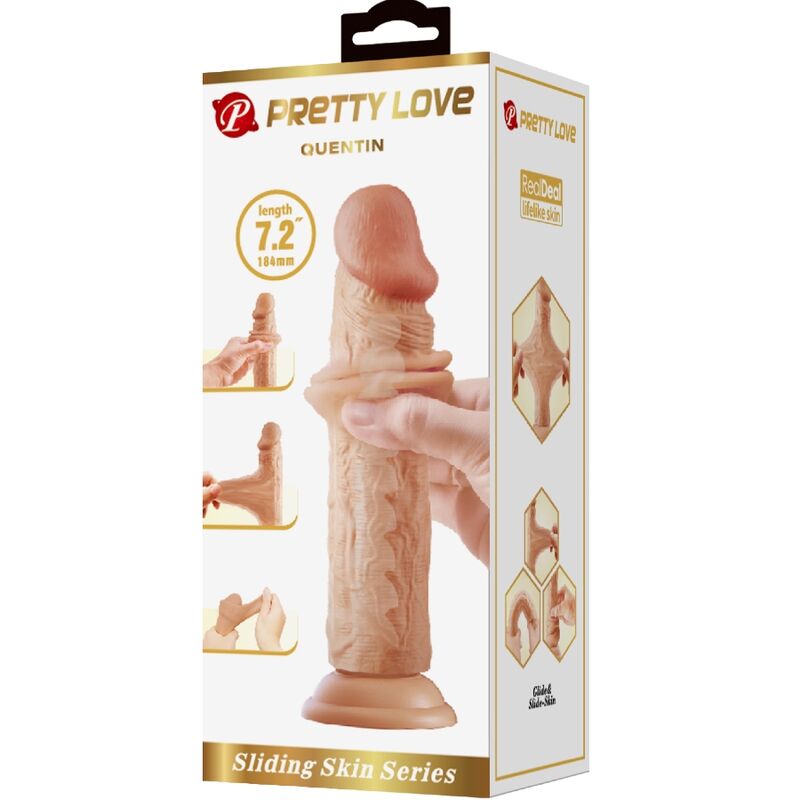 Quentin – Realistischer Dildo mit Saugfunktion – Natur – 18 cm – Bild 6
