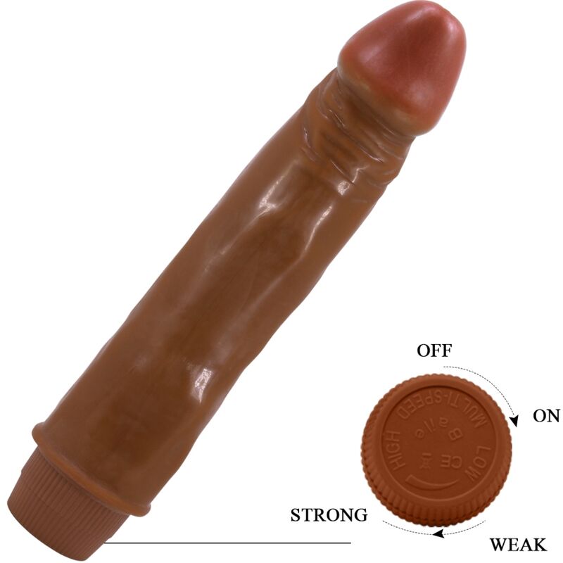 Dwarf – Realistischer Vibrator – Braun – 21 cm – Bild 5