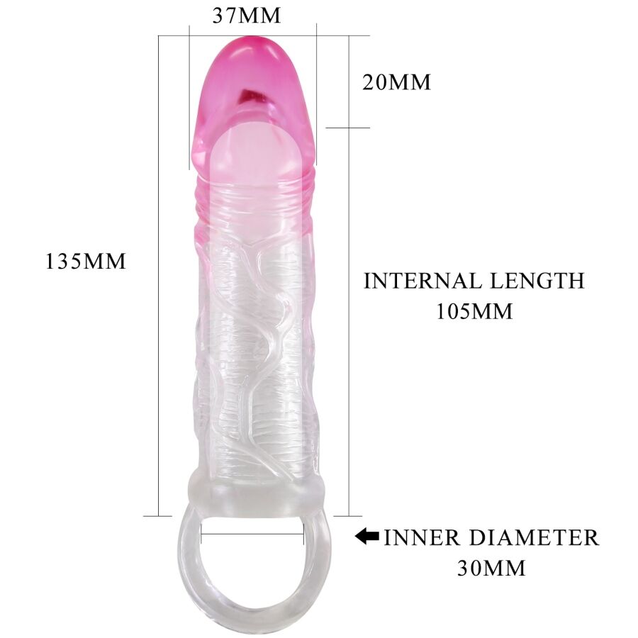 Odes Penisvergrösserungshülse – Penisverlängerung – Rosa – 2 cm – Bild 6