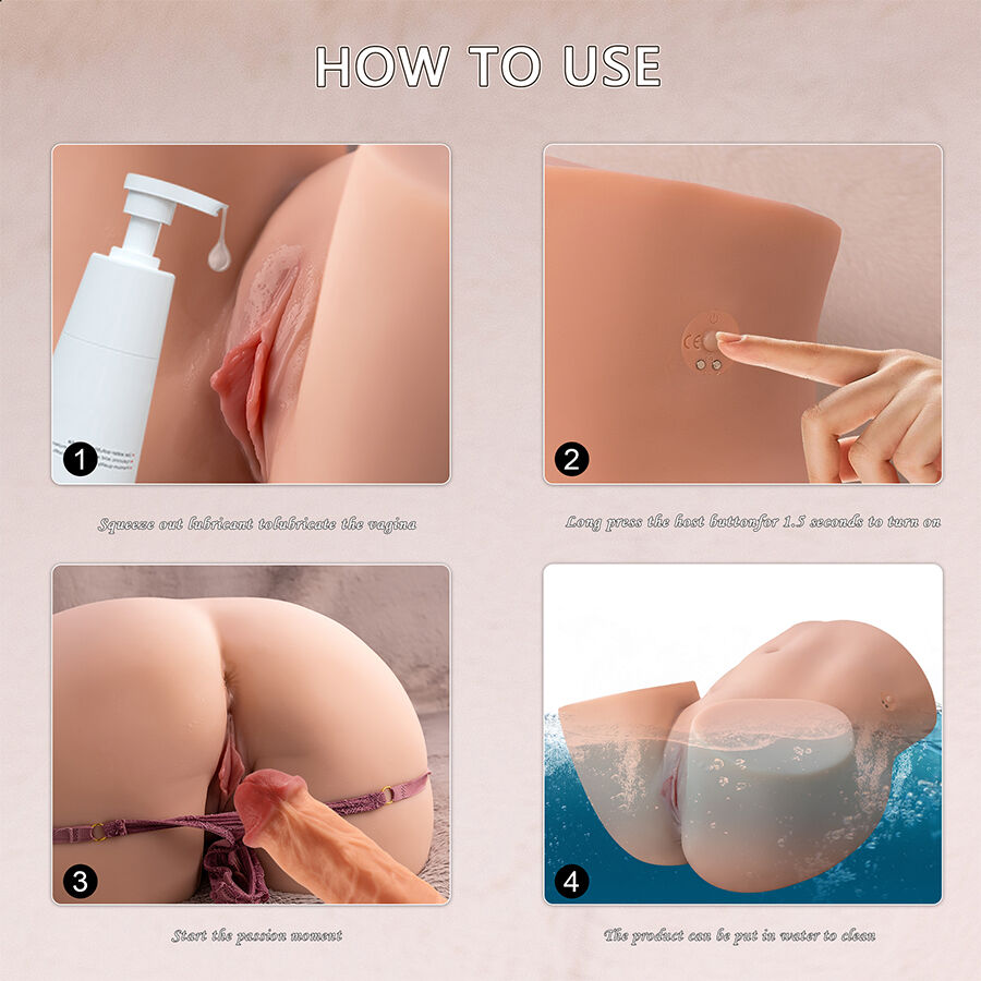 Ethel – Realistischer Vagina-Masturbator mit Vibration und mehreren Positionen – Bild 14