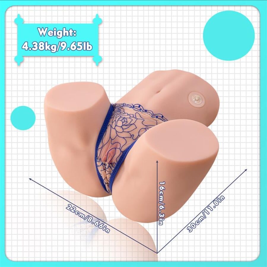 Maya – Realistischer Vagina- und Anal-Masturbator mit Vibration und Saugfunktion – 4,5 kg – Bild 19