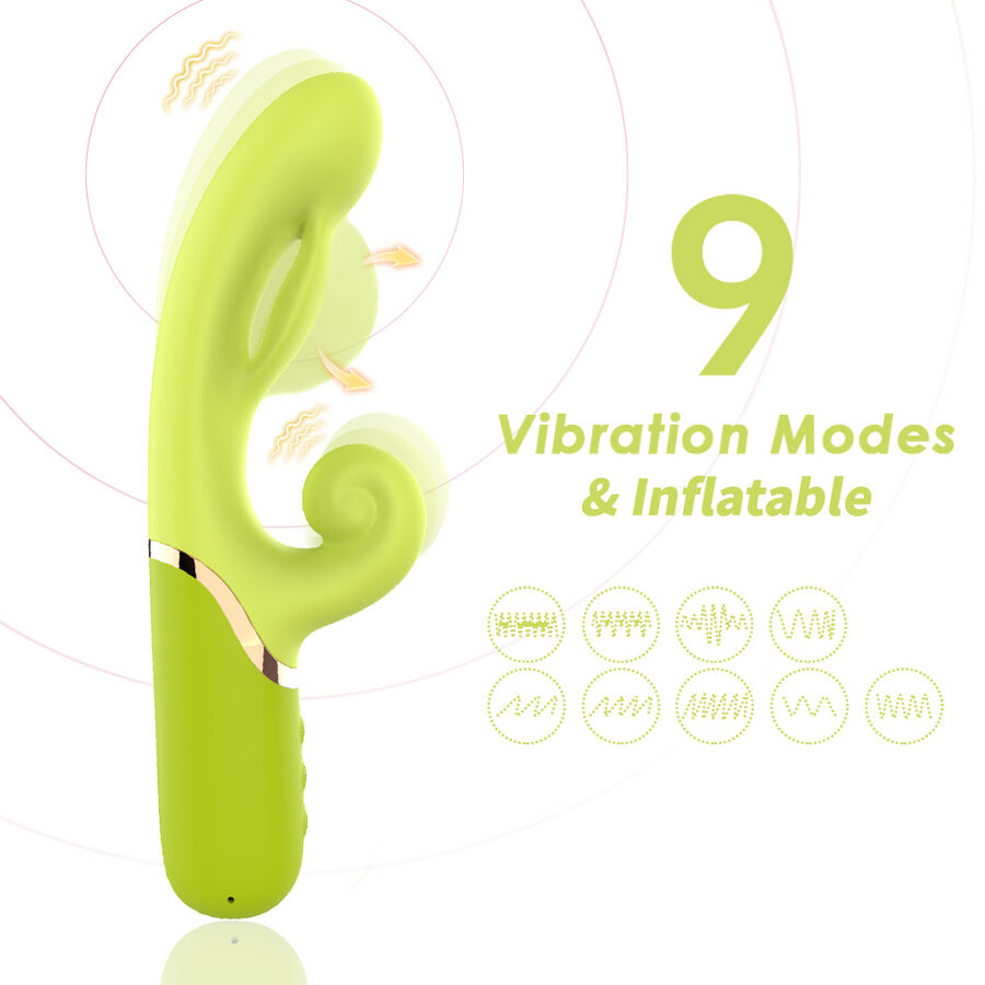 Aufblasbarer A-Punkt Zum – A-Punkt-Vibrator mit aufblasbar – Grün – Bild 3
