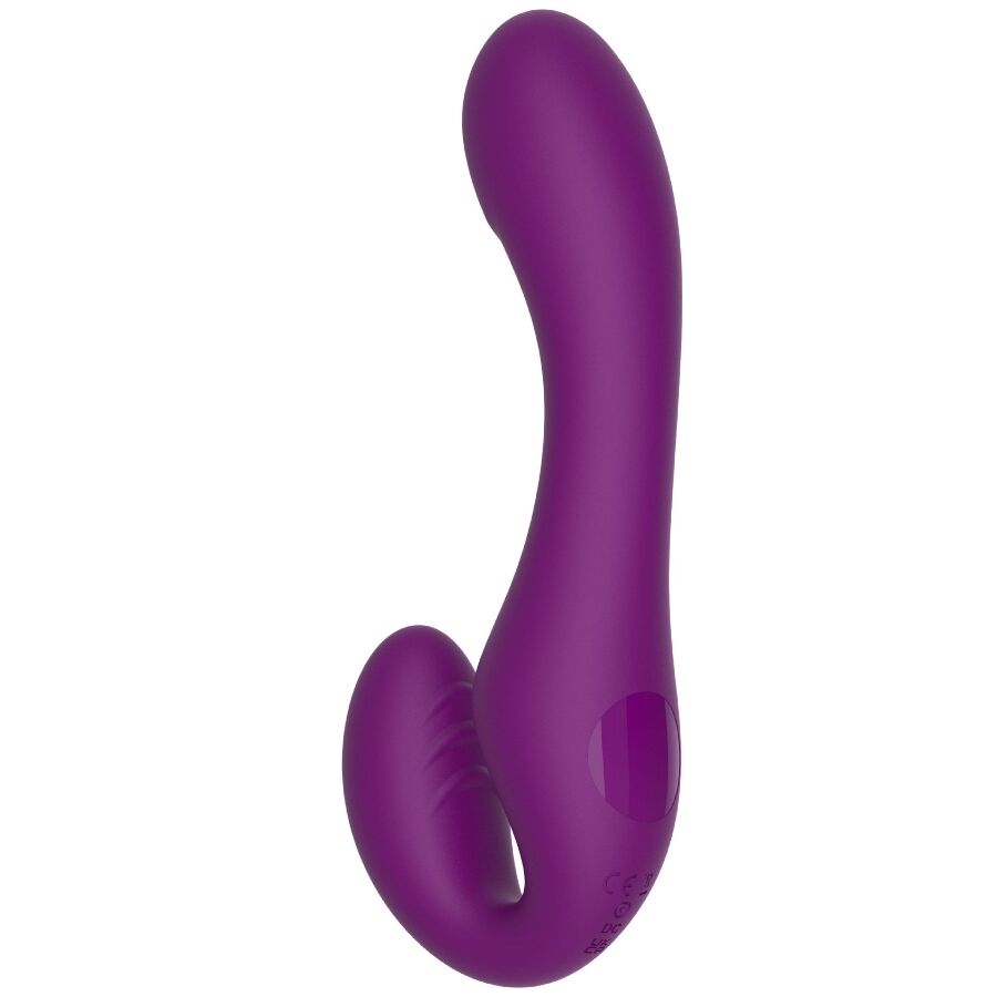 2-in-1 – Strapless Paarvibrator mit Fernbedienung – Lila – Bild 6