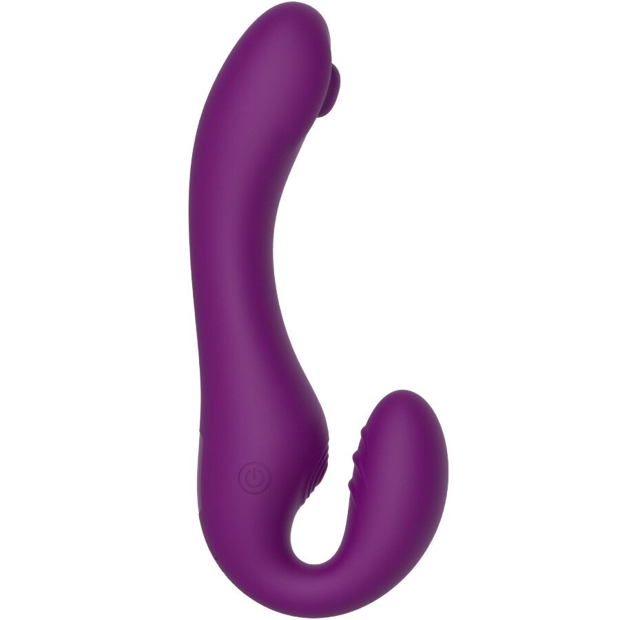 2-in-1 – Strapless Paarvibrator mit Fernbedienung – Lila – Bild 10