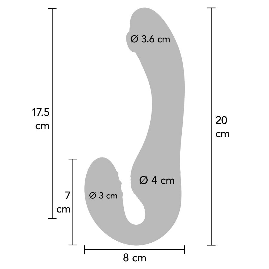 2-in-1 – Strapless Paarvibrator mit Fernbedienung – Lila – Bild 15
