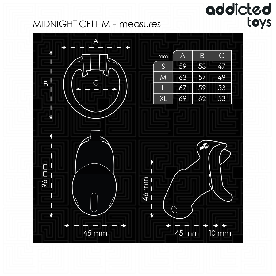 Midnight Cell Peniskäfig – Größe M – Bild 5