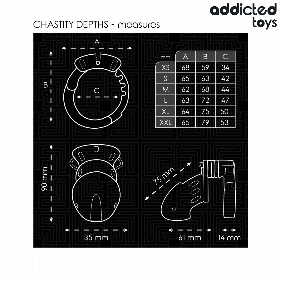 Chastity Depths Peniskäfig 7,5 cm – Bild 5