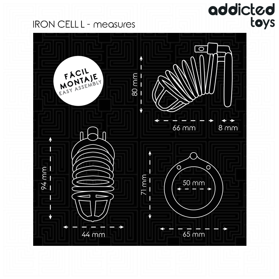 Iron Cell Metall-Peniskäfig – 5 cm, Größe L – Bild 5
