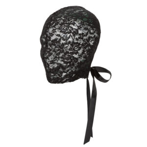 Scandal – Spitzen-Balaclava mit Schleife – Schwarz