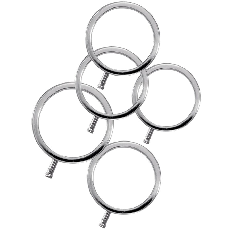 Electrarings Metall-Penisringe 5Er-Pack