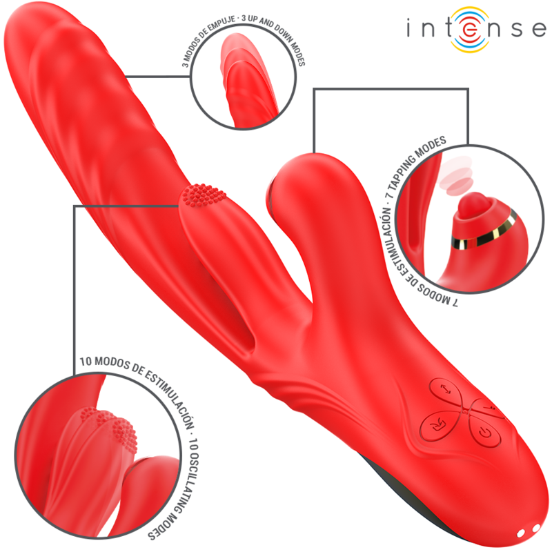 Rosalia – Vibrator mit Stoßfunktion und Oszillationsfunktion – Rot – Box – Bild 2