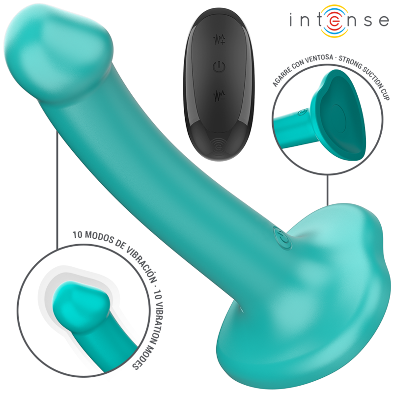 Katie – Vibrator mit Fernbedienung und Saugfunktion – Blau – 16 cm – 14 cm – Box – Bild 2