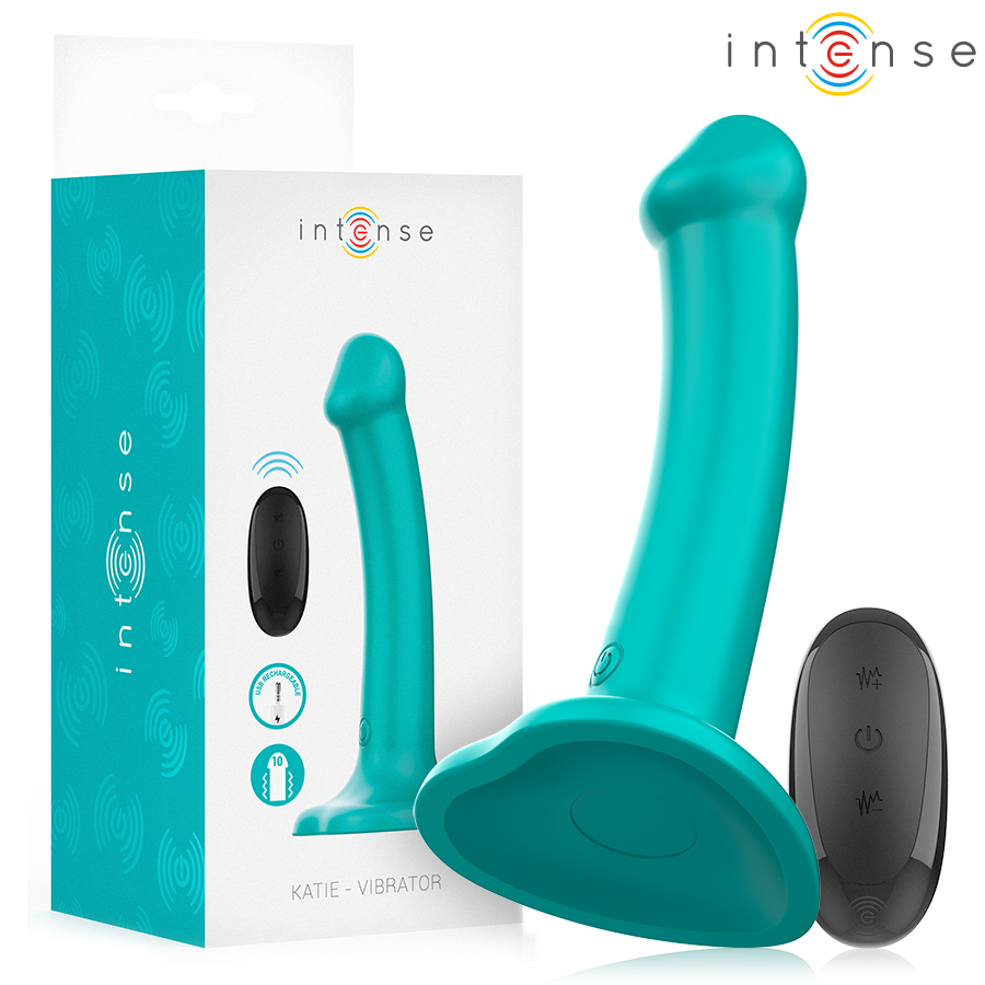 Katie – Vibrator mit Fernbedienung und Saugfunktion – Blau – 16 cm – 14 cm – Box