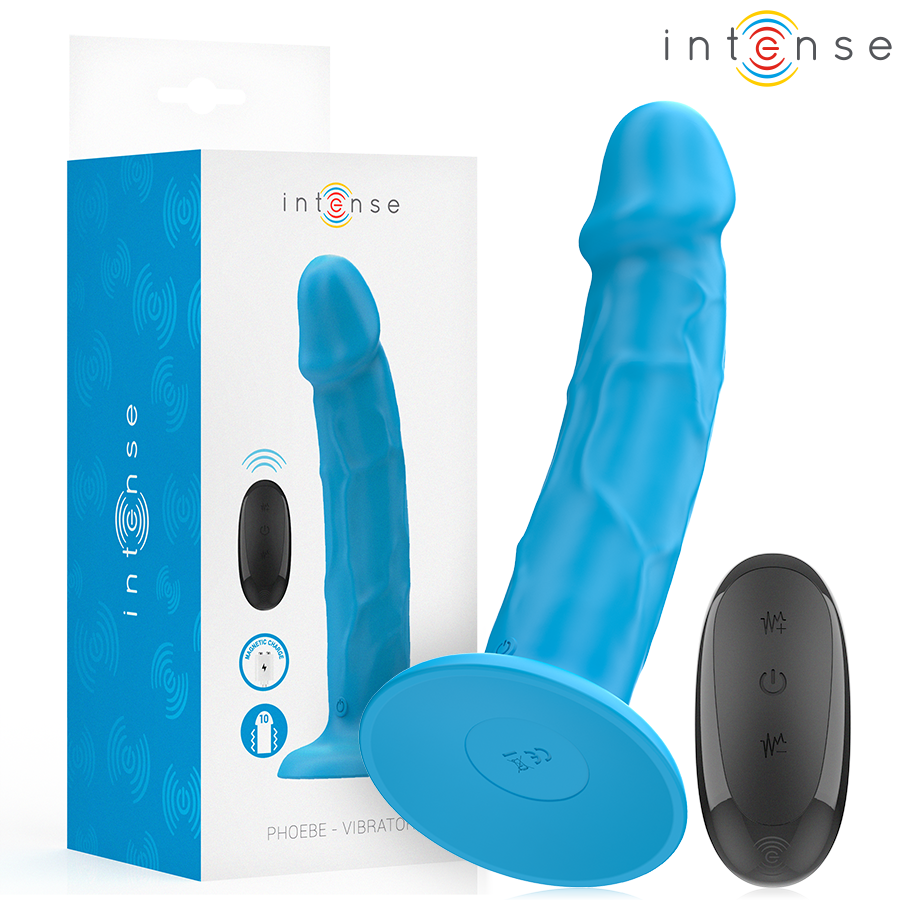 Phoebe – G-Punkt-Vibrator mit Fernbedienung – Blau – 19 cm – 17 cm – Box
