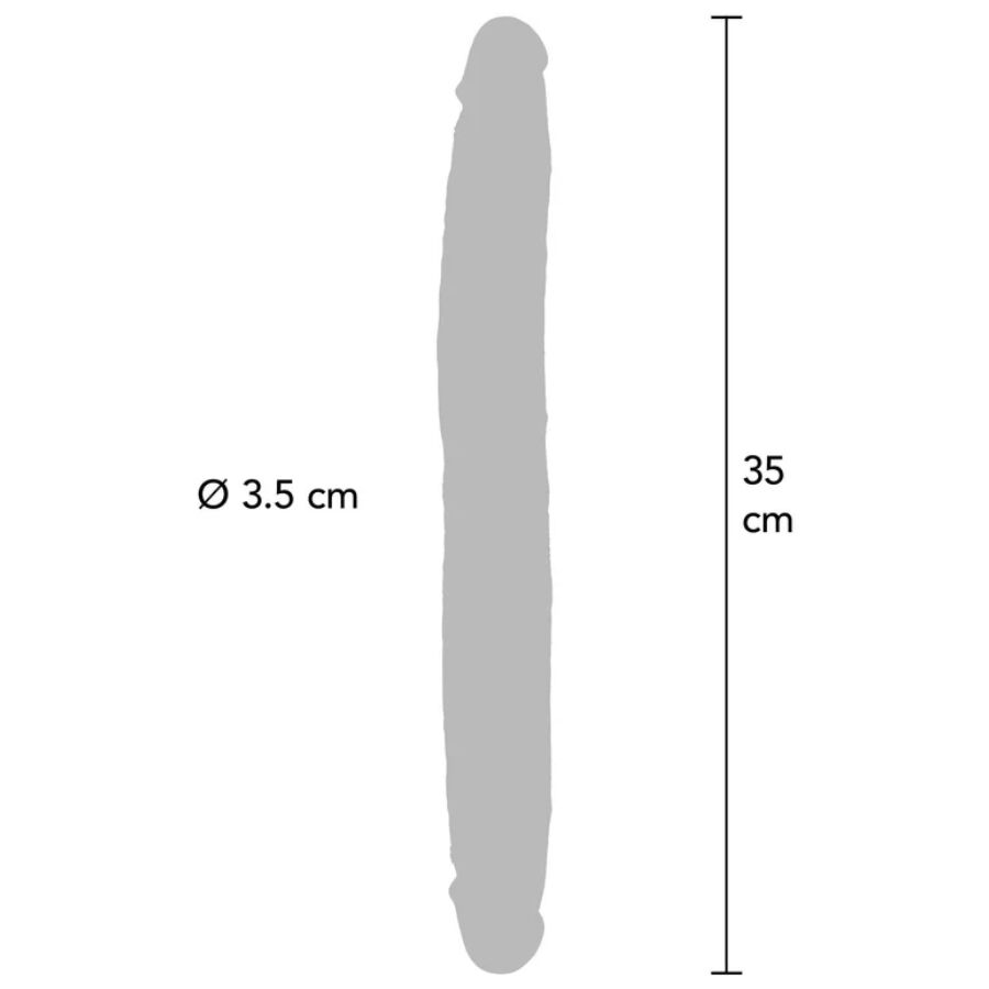 Silikon-Doppel-Dildo – Karamell – 35 cm – Bild 3