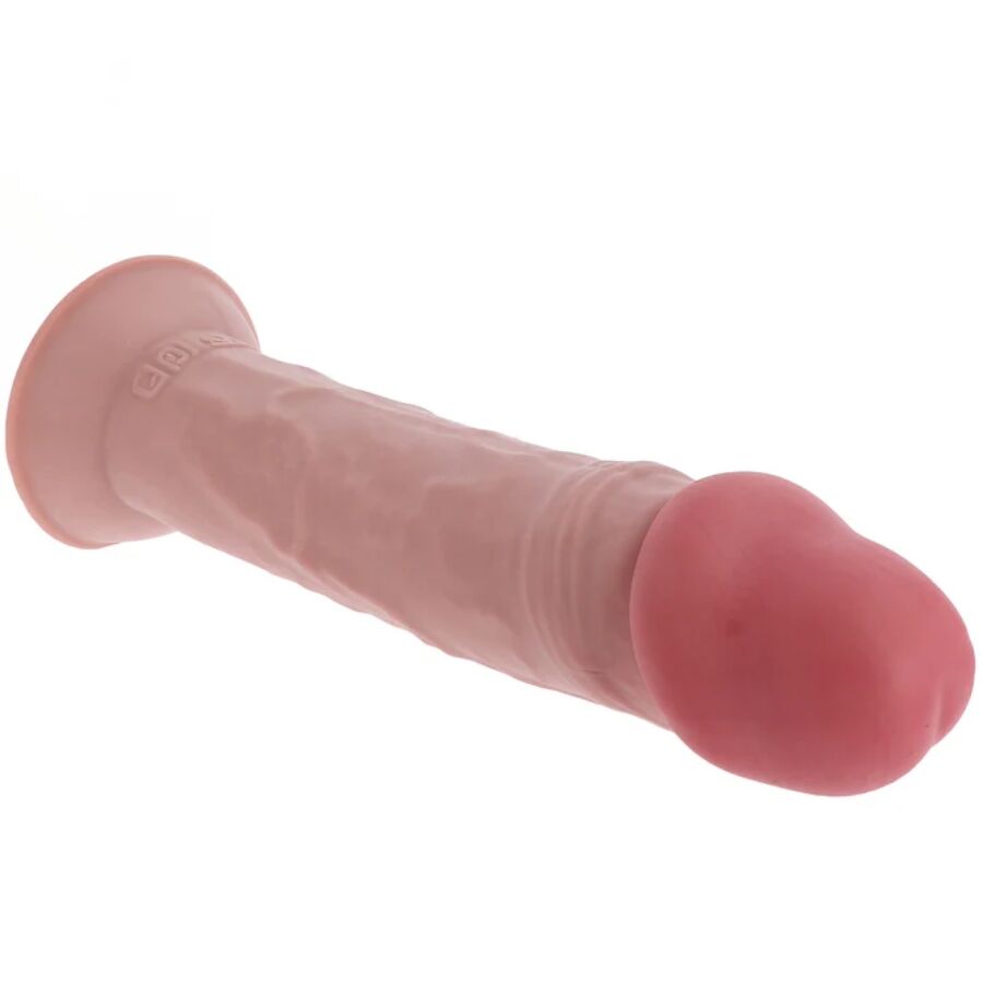 Deluxe – TPE-Realistischer Dildo mit doppelter Dichte extra dick – Natur – 35,5 cm – Bild 3