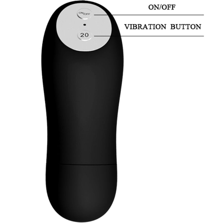 Stringtanga mit Vibrationskugel und Fernbedienung – Schwarz – Bild 5