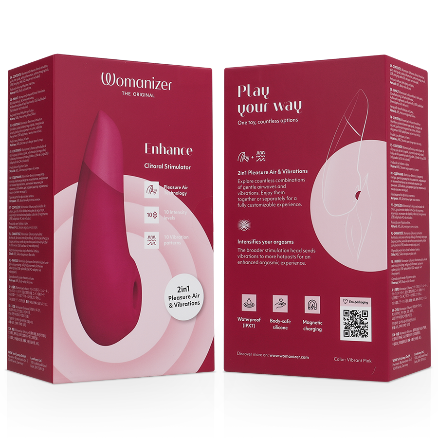 Enhance – Klitorisstimulator mit Druckwellen und Vibration – Leuchtend Rosa – Bild 7
