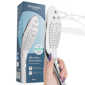 Wave – Klitorisstimulierender Duschkopf – Chrom