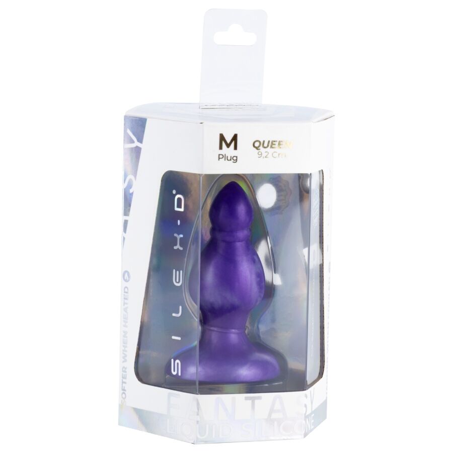 Queen Anal Plug Fantasy Thermoreaktives – Analplug – Lila – 9,2 cm – Bild 6