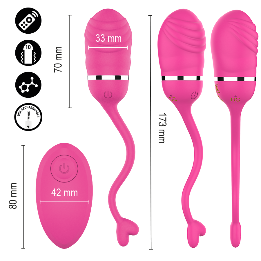 Sookie Fernbedienungs – Vibrationsei mit Fernbedienung – Rosa – Bild 4
