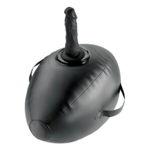 Aufblasbarer Liebesball mit Dildo – Schwarz, 41,9 cm