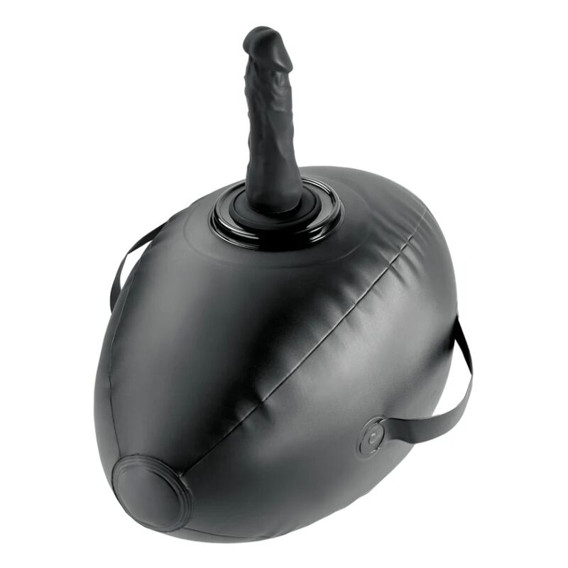 Aufblasbarer Liebesball mit Dildo – Schwarz, 41,9 cm