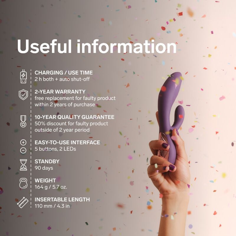Ina Thrust – Rabbit-Vibrator mit Stoßfunktion – Lila – Bild 9