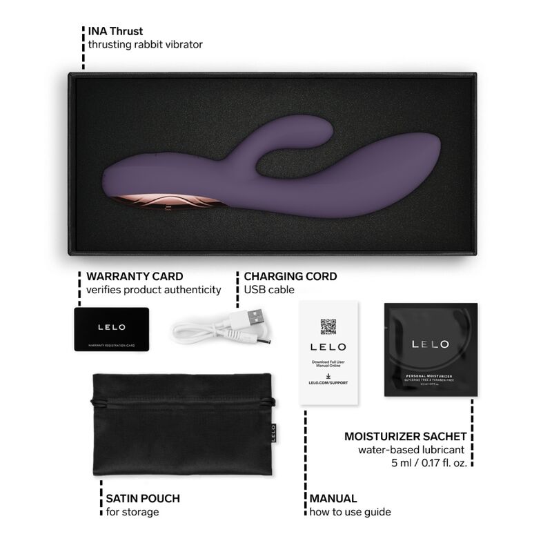 Ina Thrust – Rabbit-Vibrator mit Stoßfunktion – Lila – Bild 10