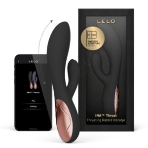 Ina Thrust – Rabbit-Vibrator mit Stoßfunktion – Schwarz