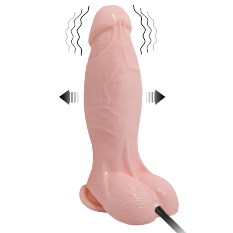 Realistischer Vibrierender und Aufblasbarer Dildo – 18,8 cm – Bild 2