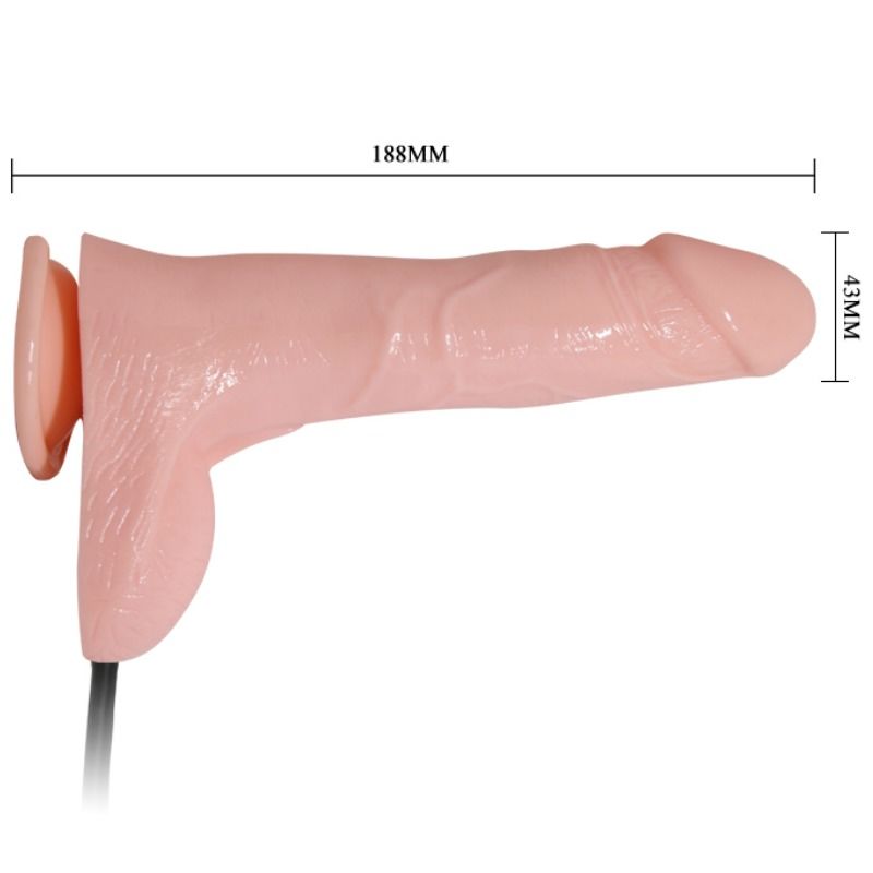Realistischer Vibrierender und Aufblasbarer Dildo – 18,8 cm – Bild 9