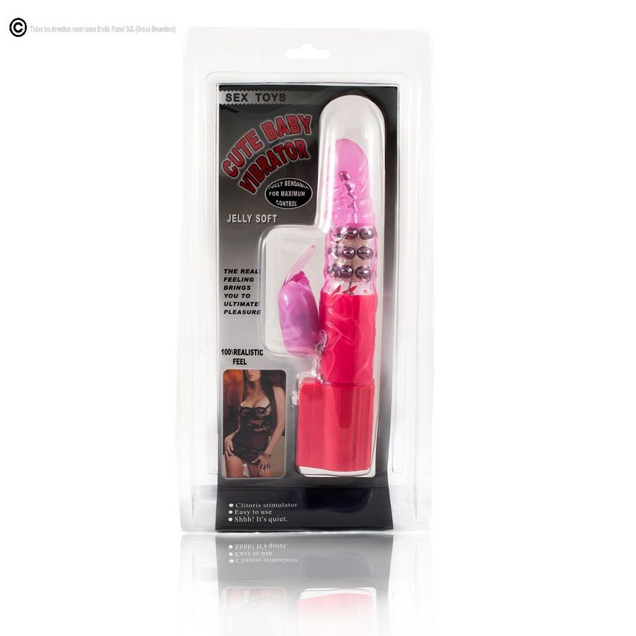 Rabbit-Rotationsvibrator mit Superstimulator – Rosa – Bild 2