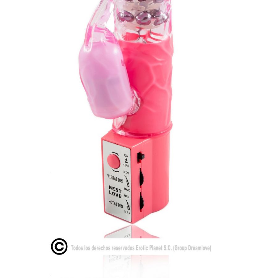 Rabbit-Rotationsvibrator mit Superstimulator – Rosa – Bild 4