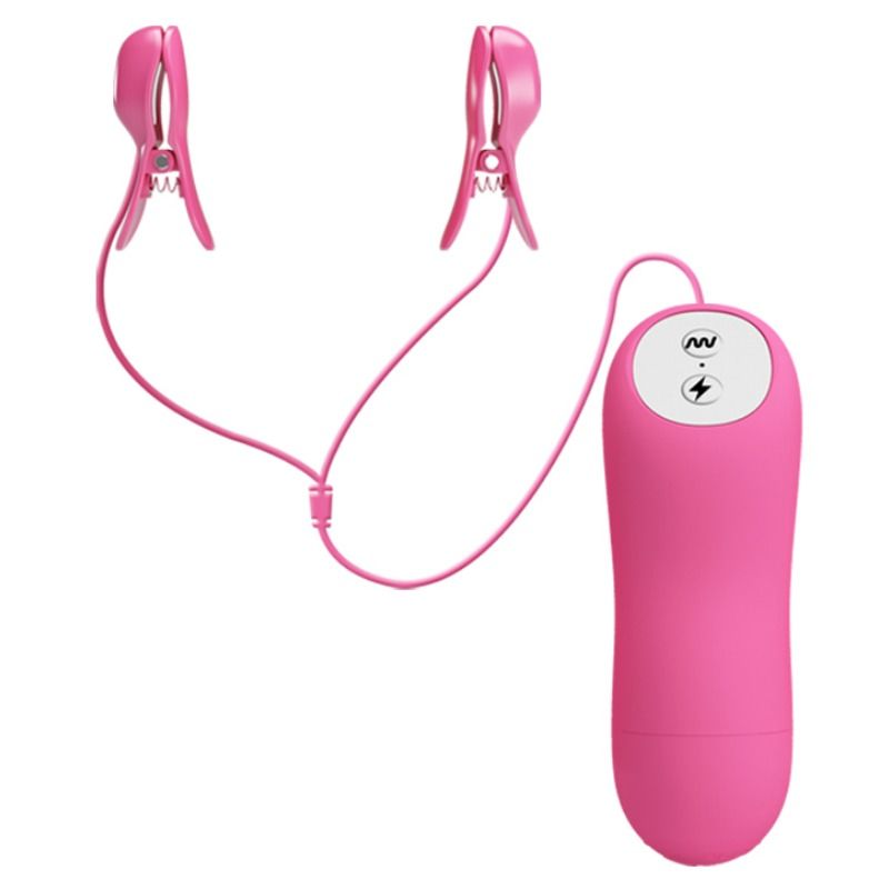 Nippelklemmen mit Vibration und Elektrostimulation – Fuchsia – Bild 2