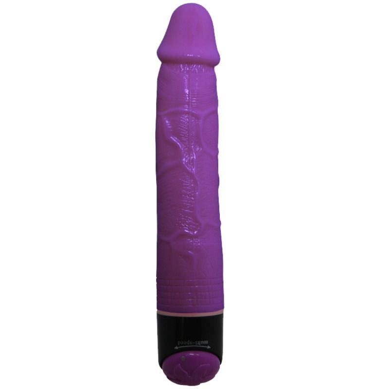 Bunter Sex Realistischer Vibrator – Lila – 23 cm