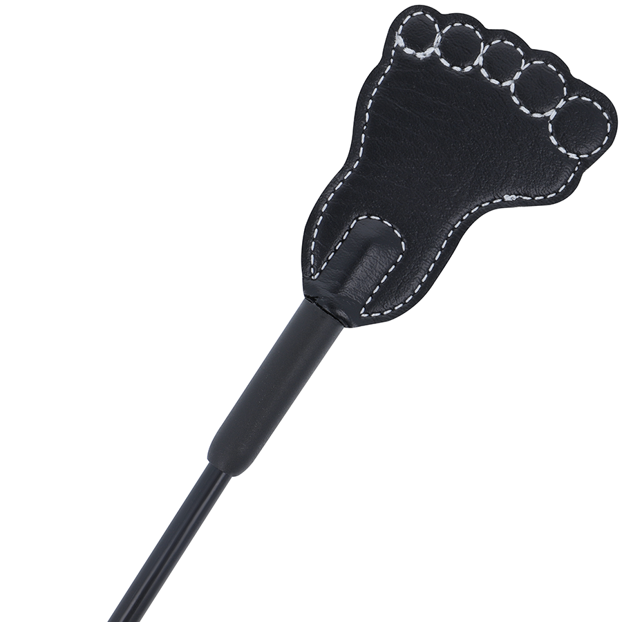 Fetisch-Reitgerte mit Peitsche – Schwarz – Bild 3