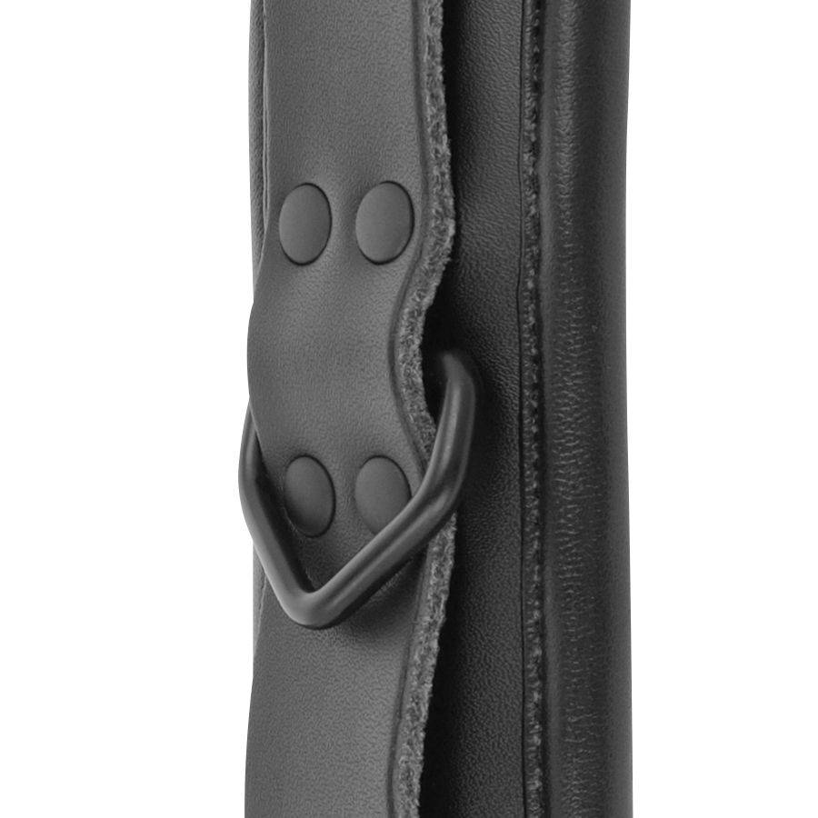 Handschellen und Halsband aus schwarzem Leder – Bild 7