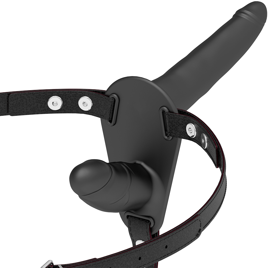 Doppelpenetrations-Strap-on-Set – Schwarz