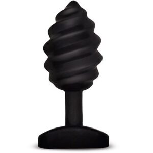 Plug Twist mit Vibration Schwarz – Silikon-Analplug