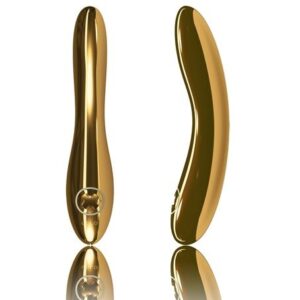 Inez 24 K Gold – Edelstahl-Vibrator mit 24-Karat-Goldbeschichtung