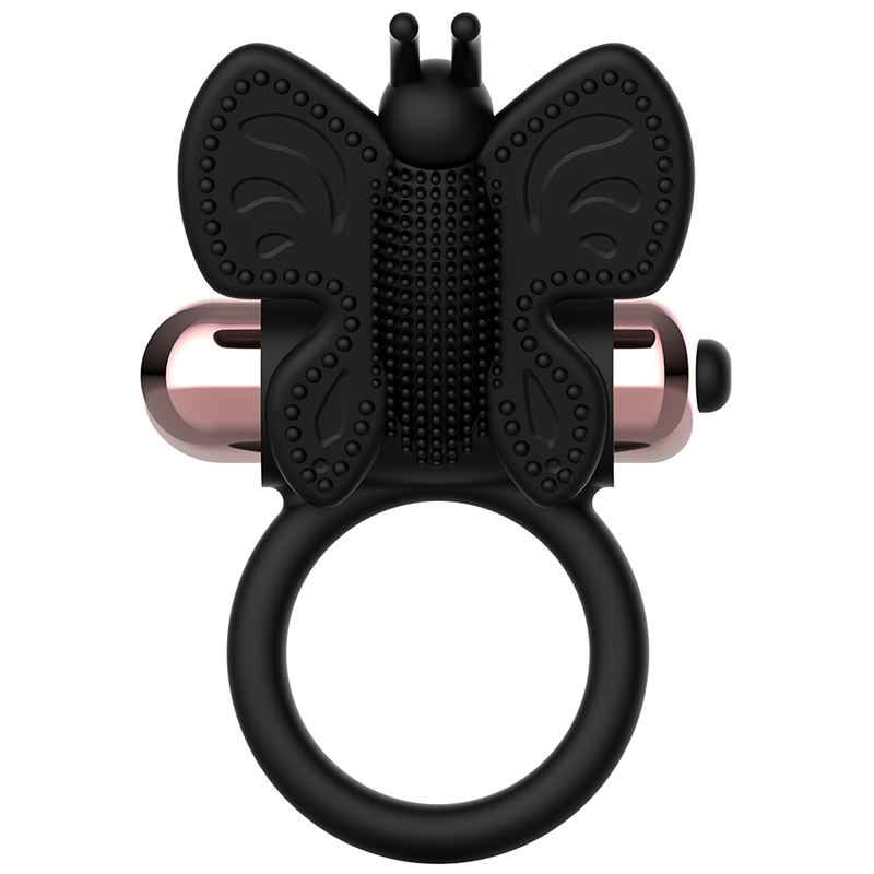 Chic Desire – Schmetterlings-Penisring mit Vibration – Schwarz/Gold – Bild 6