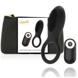 Chic Desire – Vibrierender Penisring mit Fernbedienung – Schwarz/Gold