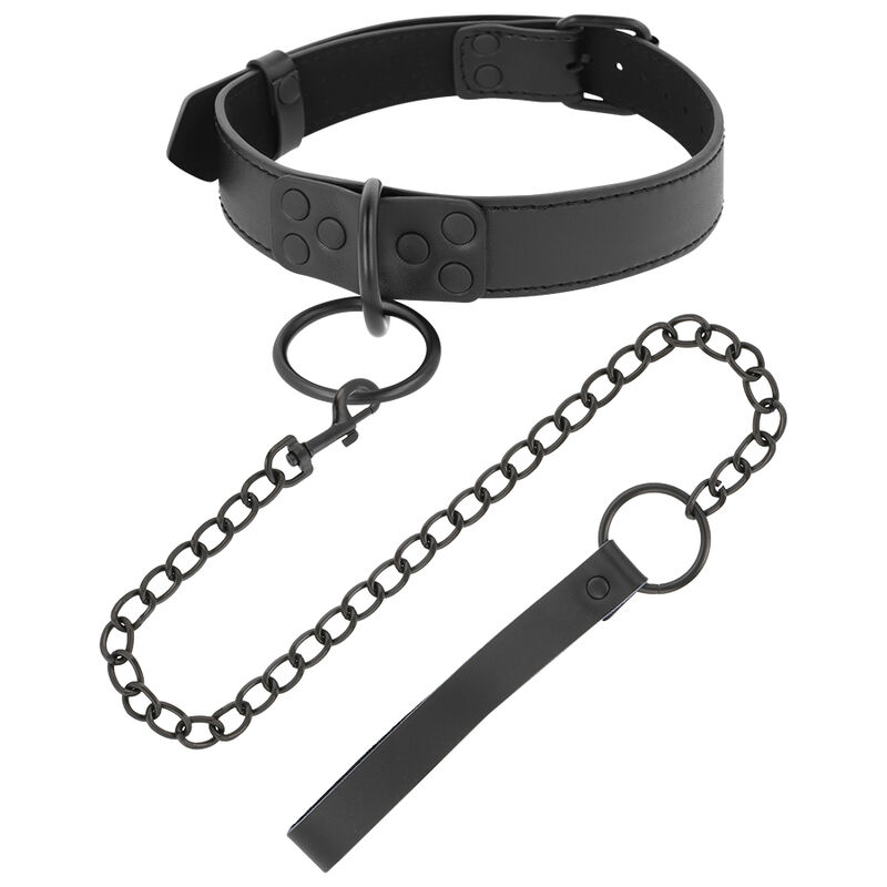 Halsband mit Kette – Schwarz – D-226690 – Bild 2