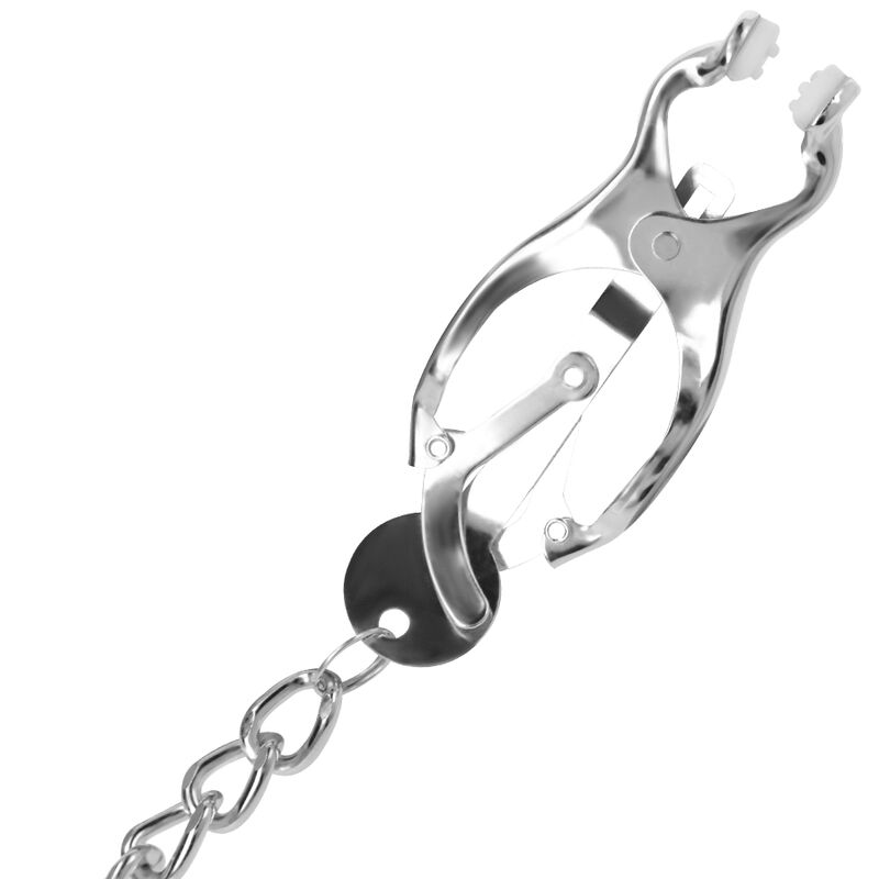 Nippelklemme aus Metall mit Kette – Bild 4