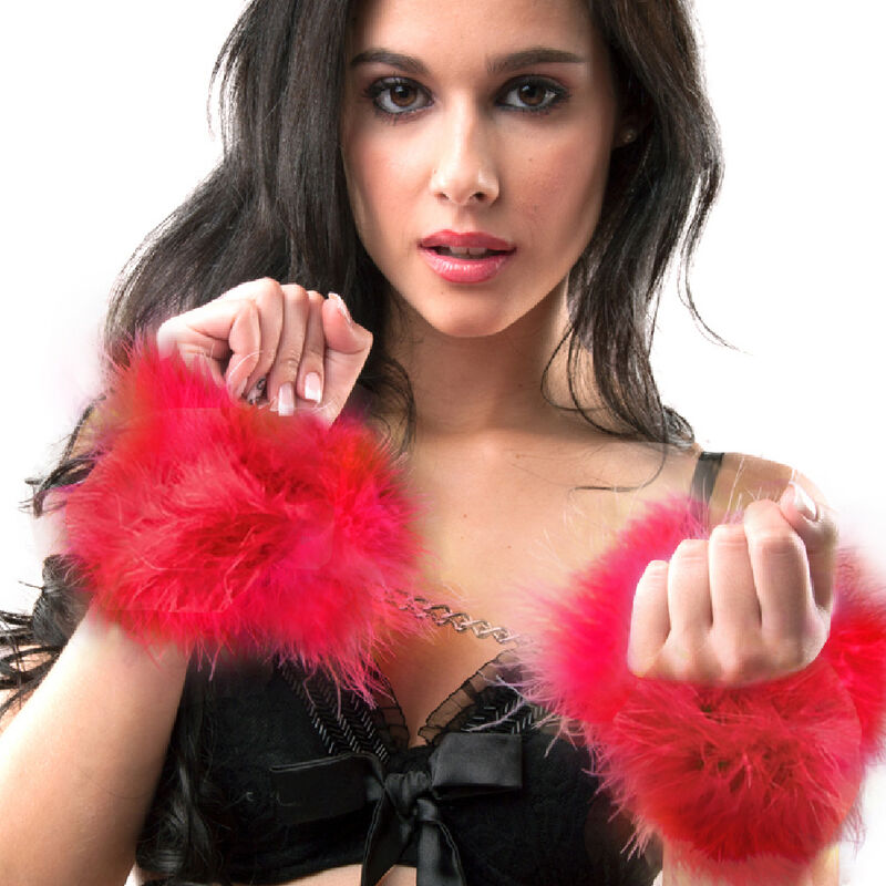 Marabou-Handschellen – Rot – Bild 2