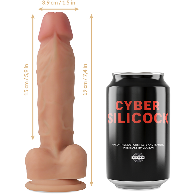 Oliver – Strap-on-Dildo aus Flüssigsilikon mit 3 Ringen – 19 cm – Bild 6